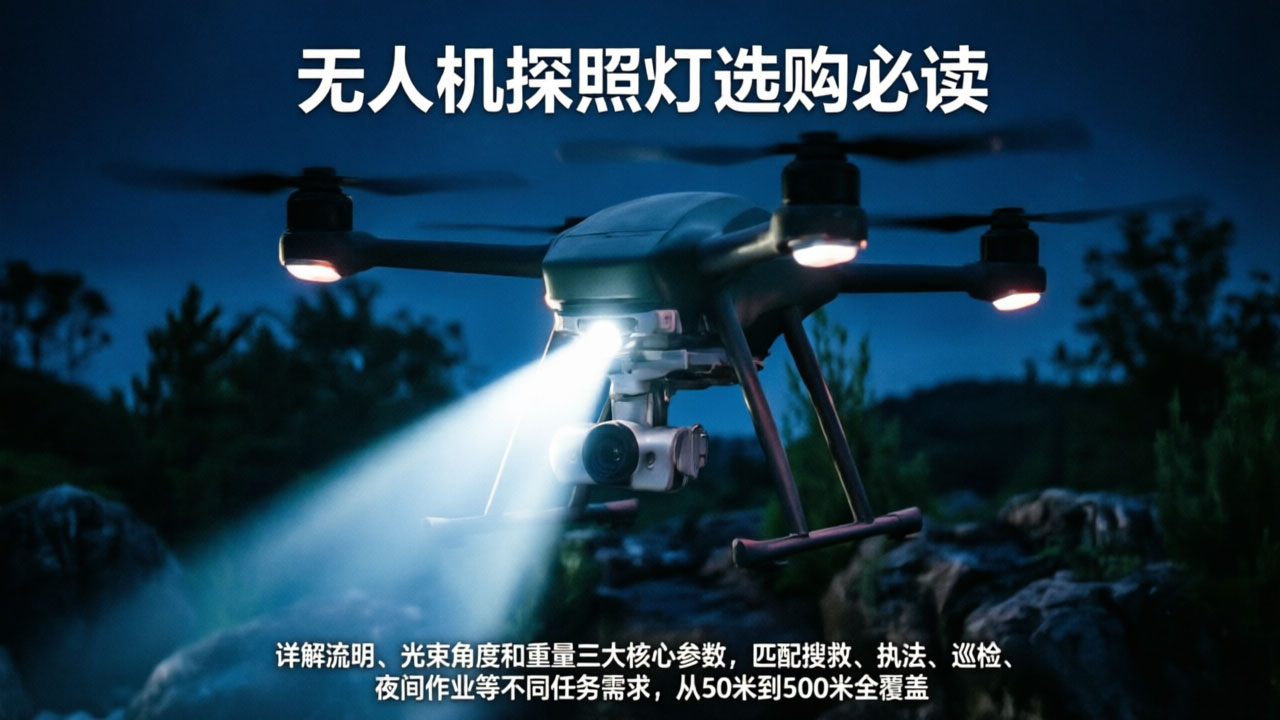 Detailed explanation of drone searchlight parameters: how to choose lumens, illumination angle, and weight